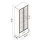Manhattan Comfort Serra 1.0 5-Shelf Display Cabinet In White