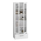 Manhattan Comfort Serra 1.0 5-Shelf Display Cabinet In White