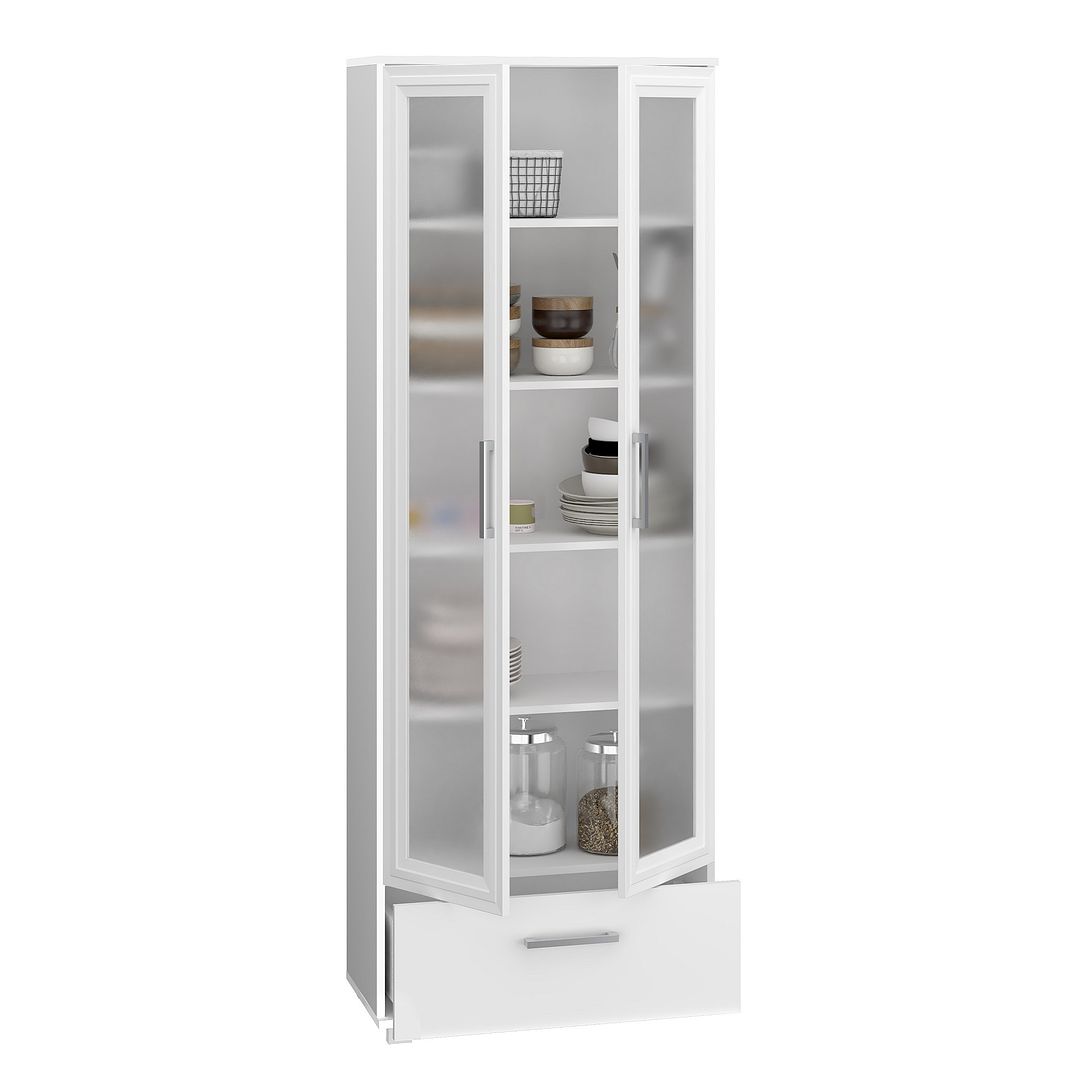 Manhattan Comfort Serra 1.0 5-Shelf Display Cabinet In White