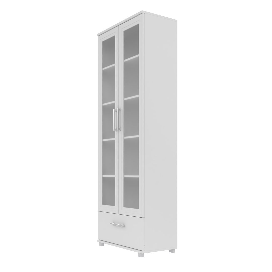 Manhattan Comfort Serra 1.0 5-Shelf Display Cabinet In White