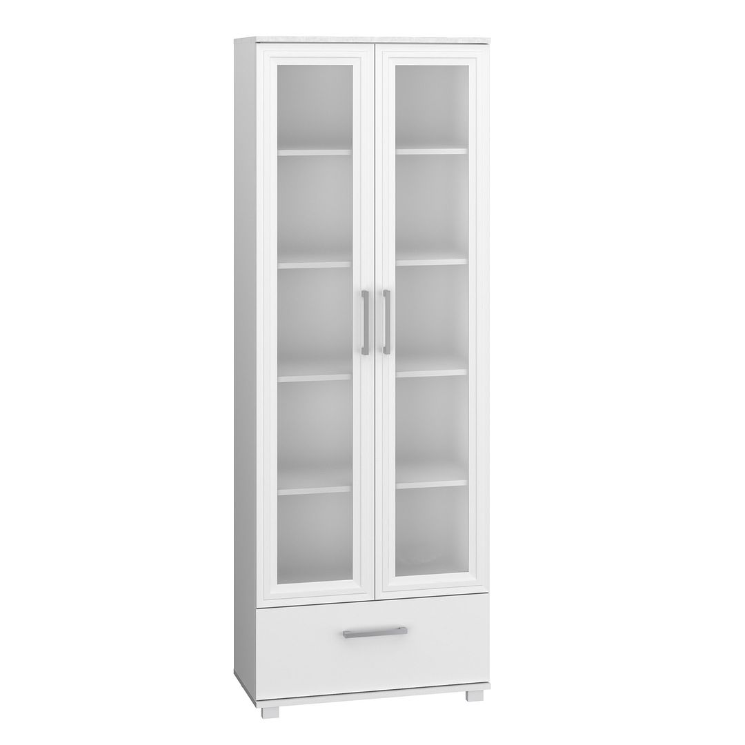 Manhattan Comfort Serra 1.0 5-Shelf Display Cabinet In White