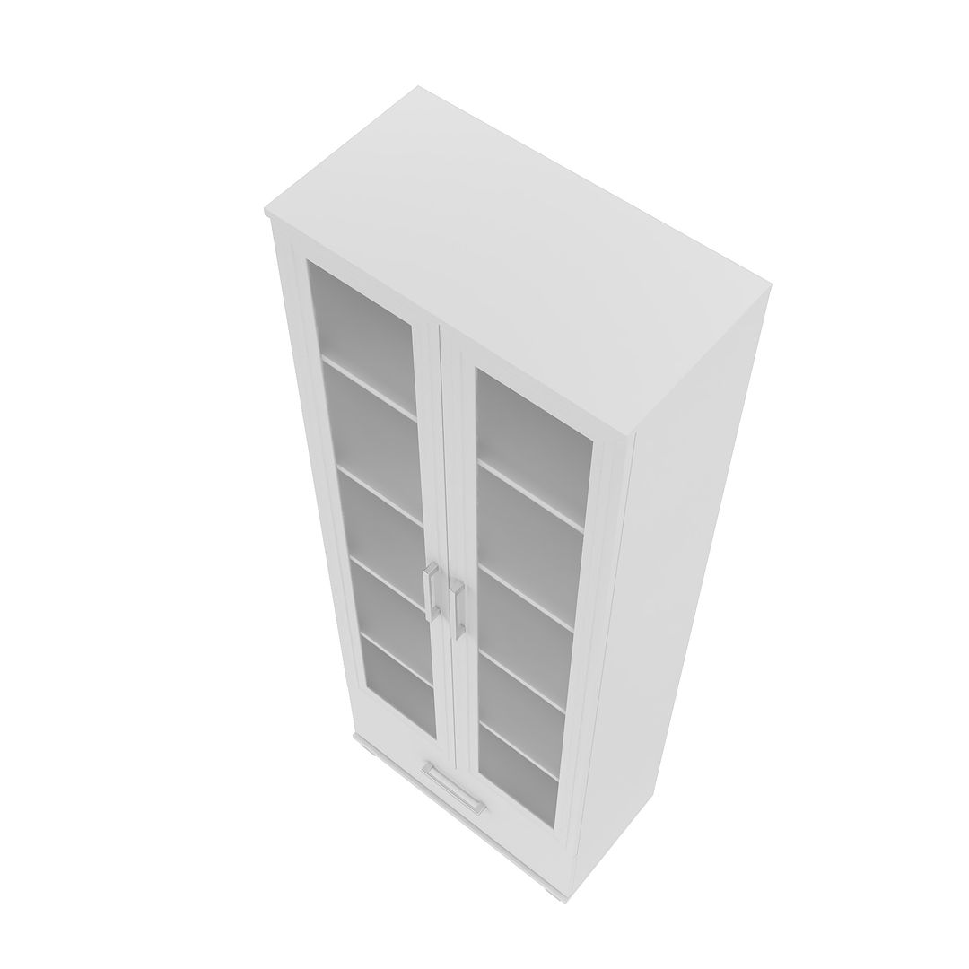 Manhattan Comfort Serra 1.0 5-Shelf Display Cabinet In White