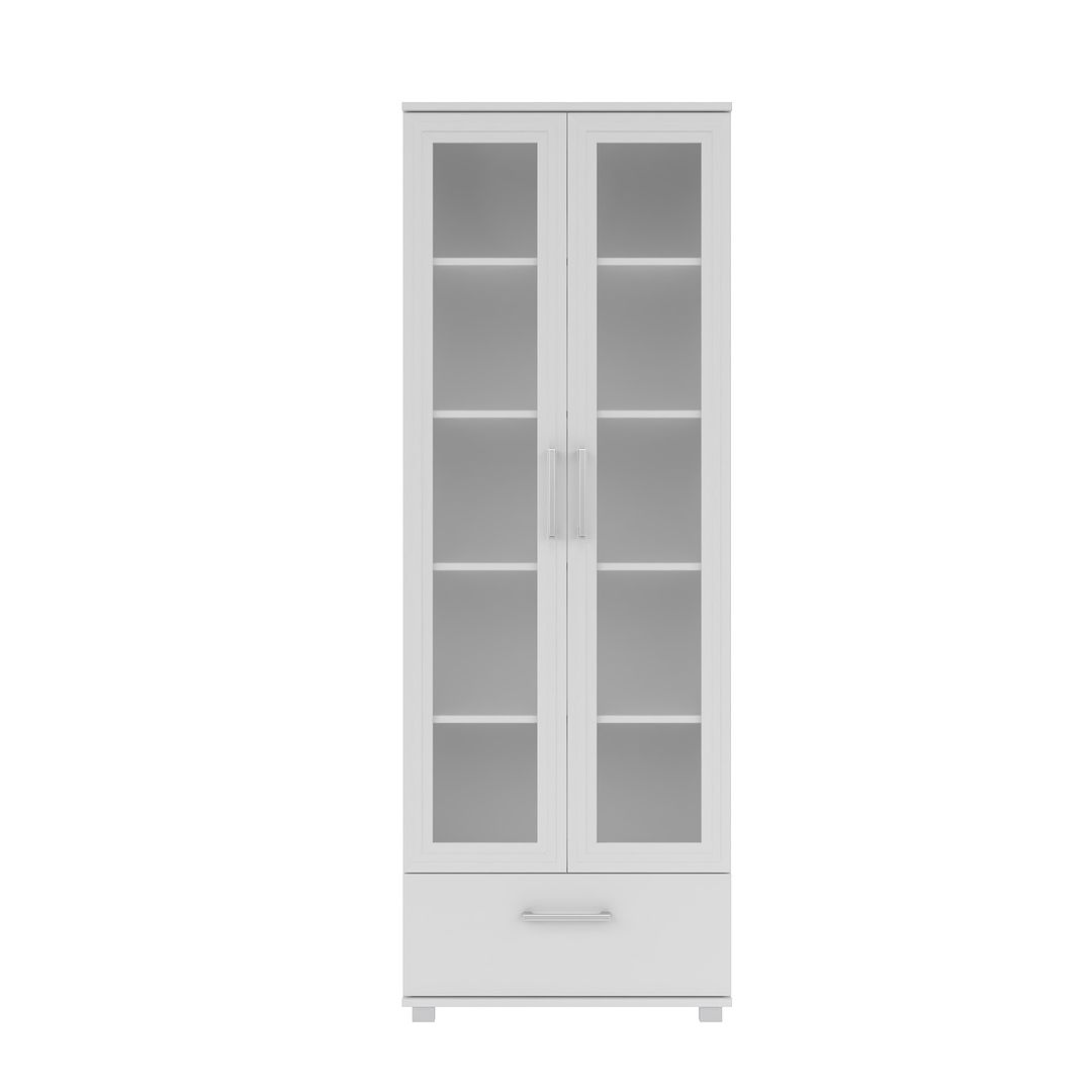 Manhattan Comfort Serra 1.0 5-Shelf Display Cabinet In White