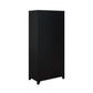Manhattan Comfort Sheridan 31" 2-Piece Modern Cane Cabinet With Adjustable Shelves in Black