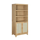 Manhattan Comfort Sheridan 31" Modern Cane Cabinet With Adjustable Shelves in Nature