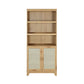 Manhattan Comfort Sheridan 31" Modern Cane Cabinet With Adjustable Shelves in Nature