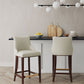 Manhattan Comfort Shubert 2-Piece Ivory Upholstered Leatherette Barstool