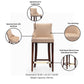 Manhattan Comfort Shubert 2-Piece Tan Upholstered Leatherette Barstool