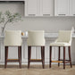 Manhattan Comfort Shubert 3-Piece Ivory Upholstered Leatherette Barstool