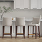Manhattan Comfort Shubert 3-Piece Light Gray Upholstered Leatherette Barstool