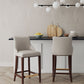 Manhattan Comfort Shubert 3-Piece Light Gray Upholstered Leatherette Barstool