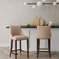 Manhattan Comfort Shubert 3-Piece Tan Upholstered Leatherette Barstool