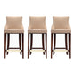 Manhattan Comfort Shubert 3-Piece Tan Upholstered Leatherette Barstool