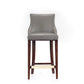 Manhattan Comfort Shubert Dark Taupe Upholstered Leatherette Barstool