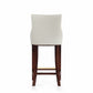Manhattan Comfort Shubert Ivory Upholstered Leatherette Barstool
