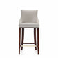 Manhattan Comfort Shubert Light Gray Upholstered Leatherette Barstool