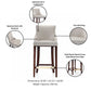 Manhattan Comfort Shubert Light Gray Upholstered Leatherette Barstool
