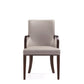 Manhattan Comfort Shubert Modern Faux Leather & Velvet Dining Armchair In Light Gray