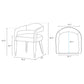 Manhattan Comfort Silver Modern Aspen Tweed Dining Armchair