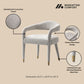 Manhattan Comfort Silver Modern Aspen Tweed Dining Armchair