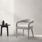 Manhattan Comfort Silver Modern Aspen Tweed Dining Armchair