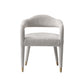 Manhattan Comfort Silver Modern Aspen Tweed Dining Armchair