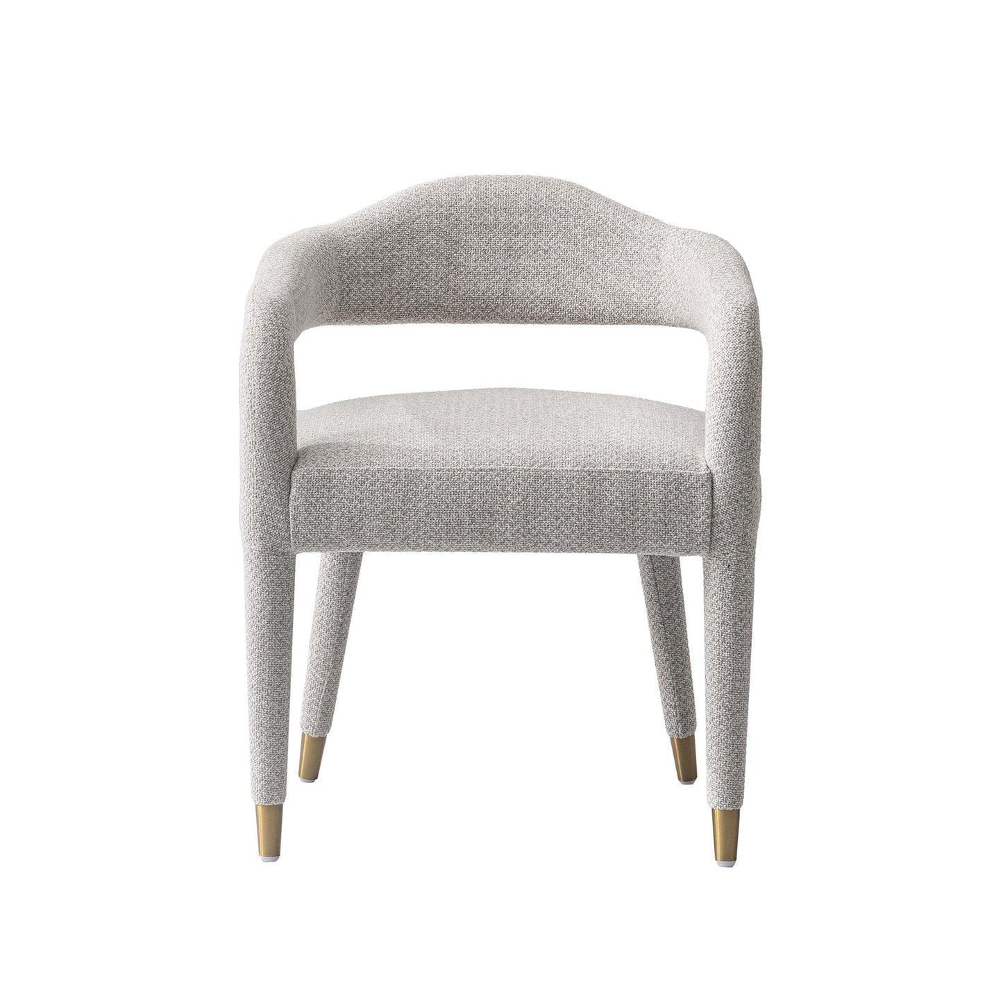 Manhattan Comfort Silver Modern Aspen Tweed Dining Armchair