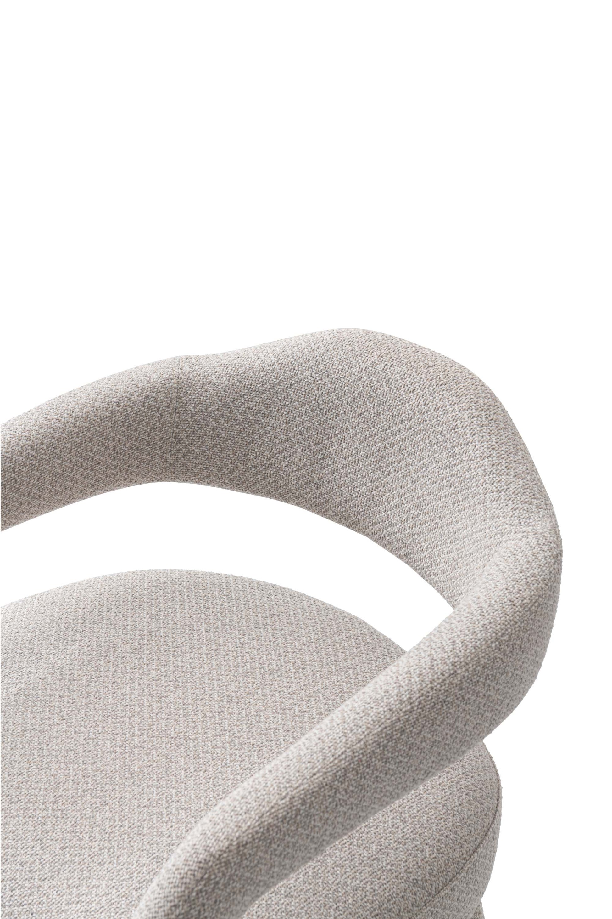 Manhattan Comfort Silver Modern Aspen Tweed Dining Armchair