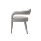 Manhattan Comfort Silver Modern Aspen Tweed Dining Armchair