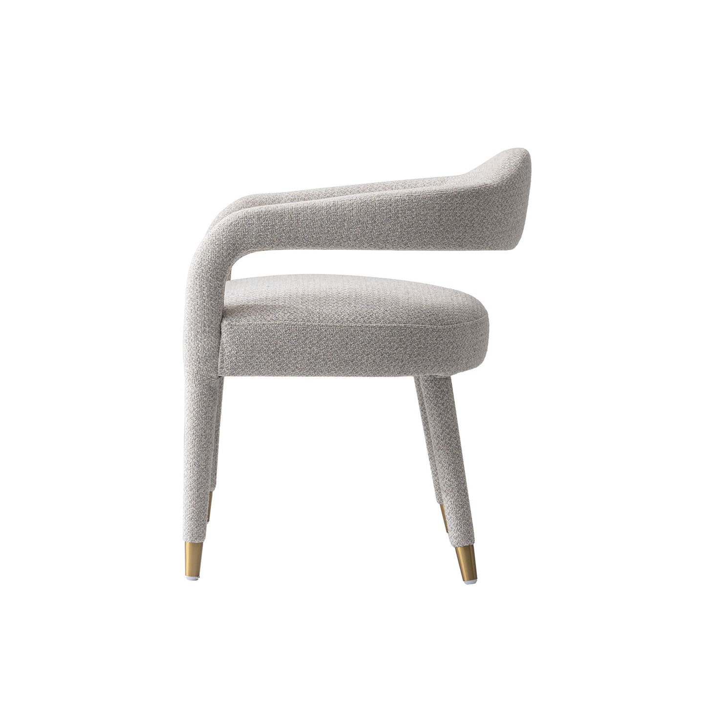 Manhattan Comfort Silver Modern Aspen Tweed Dining Armchair