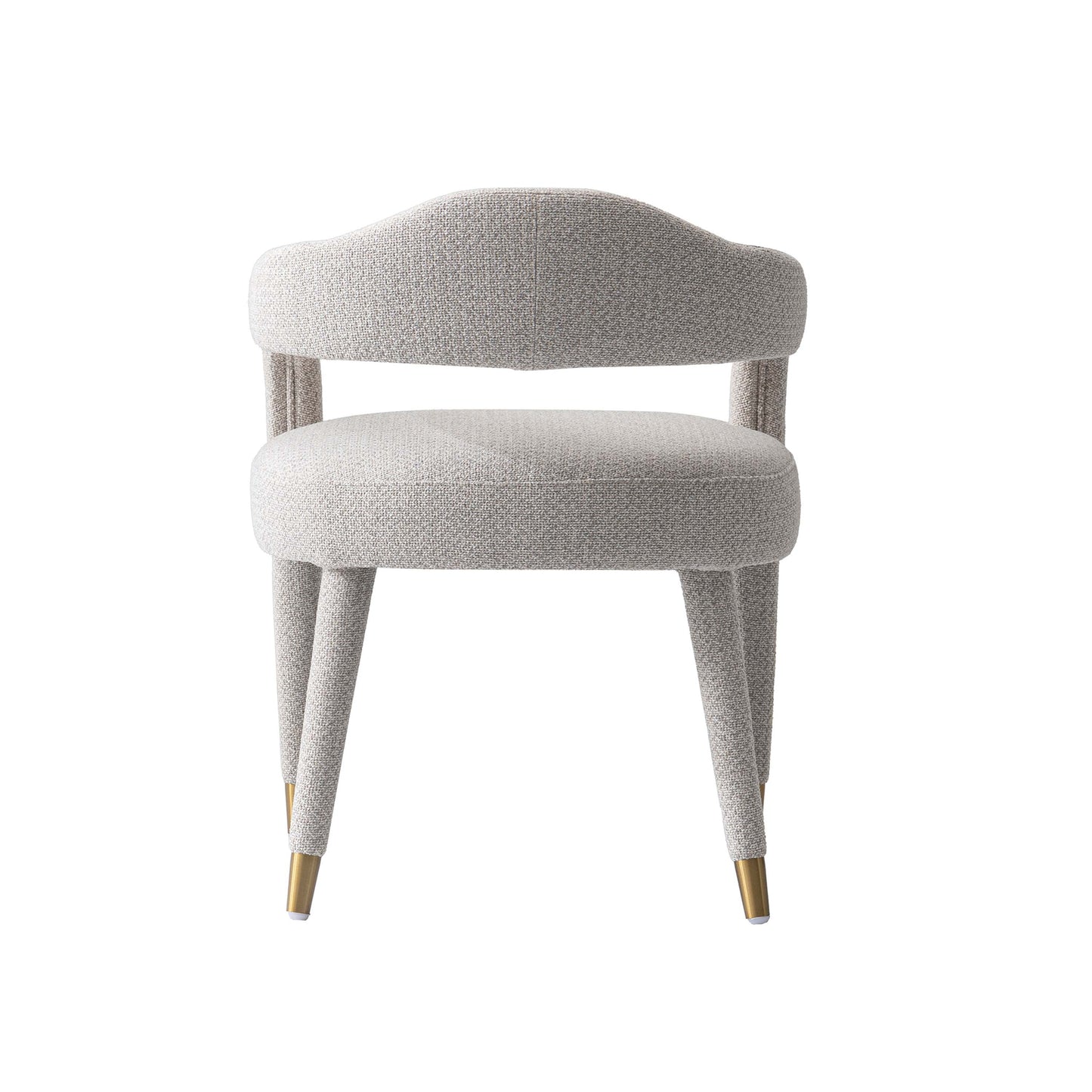 Manhattan Comfort Silver Modern Aspen Tweed Dining Armchair