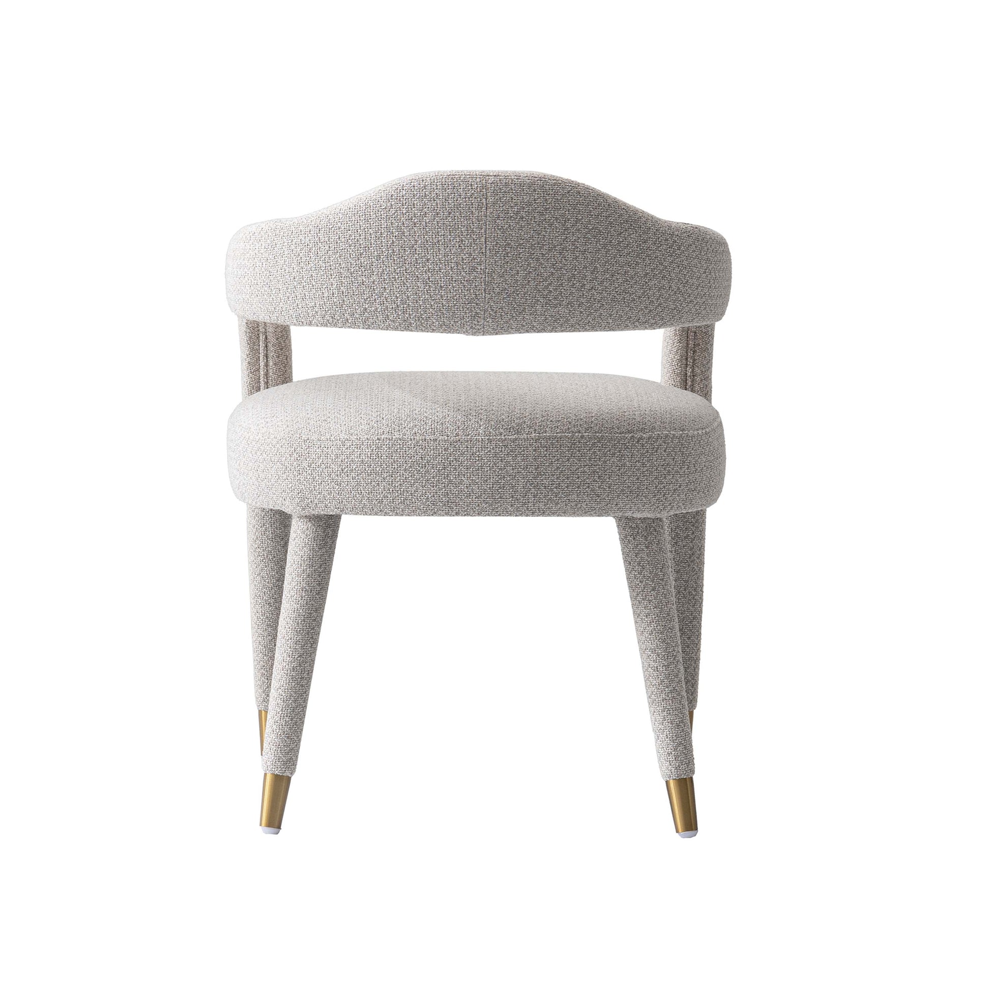 Manhattan Comfort Silver Modern Aspen Tweed Dining Armchair