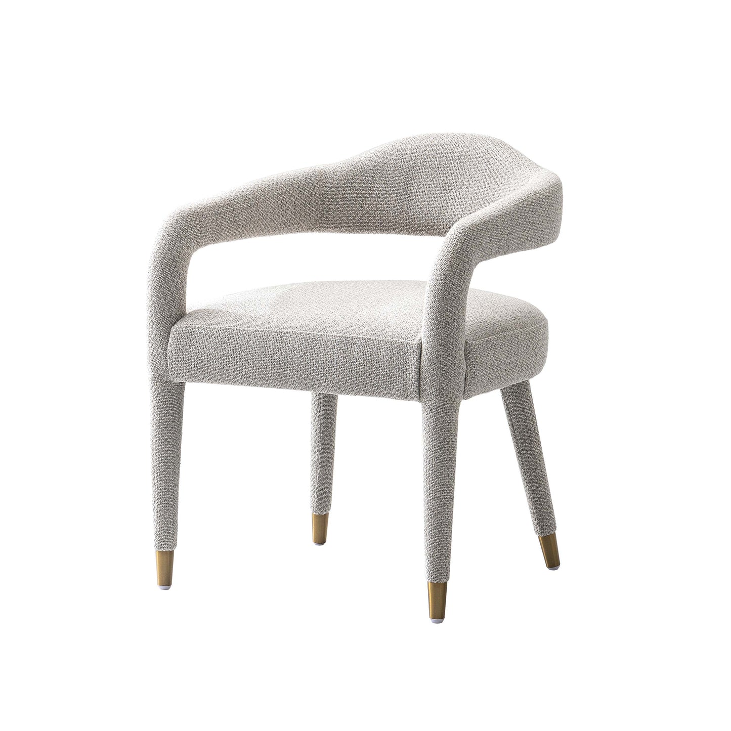 Manhattan Comfort Silver Modern Aspen Tweed Dining Armchair