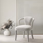 Manhattan Comfort Silver Modern Palmer Tweed Dining Armchair