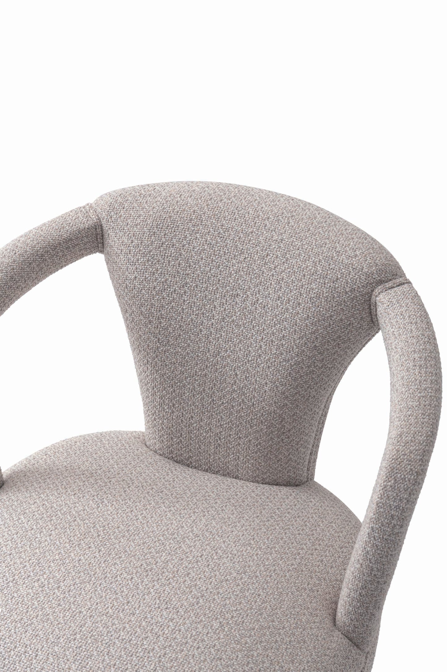 Manhattan Comfort Silver Modern Palmer Tweed Dining Armchair