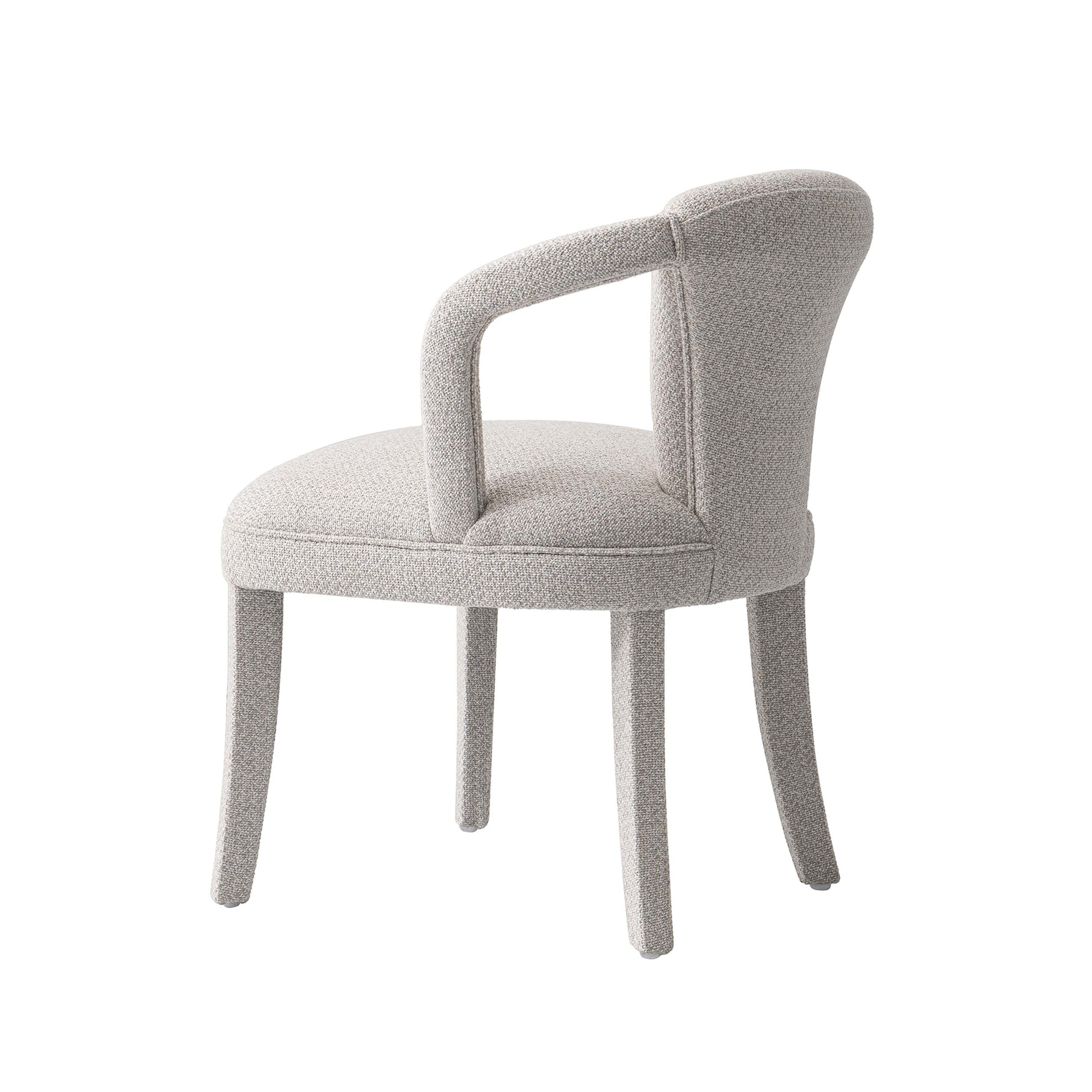 Manhattan Comfort Silver Modern Palmer Tweed Dining Armchair
