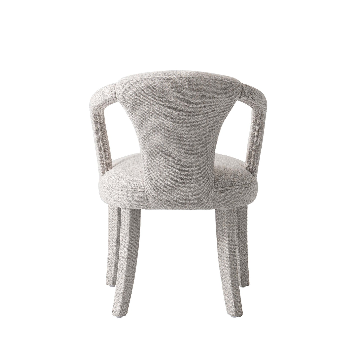 Manhattan Comfort Silver Modern Palmer Tweed Dining Armchair