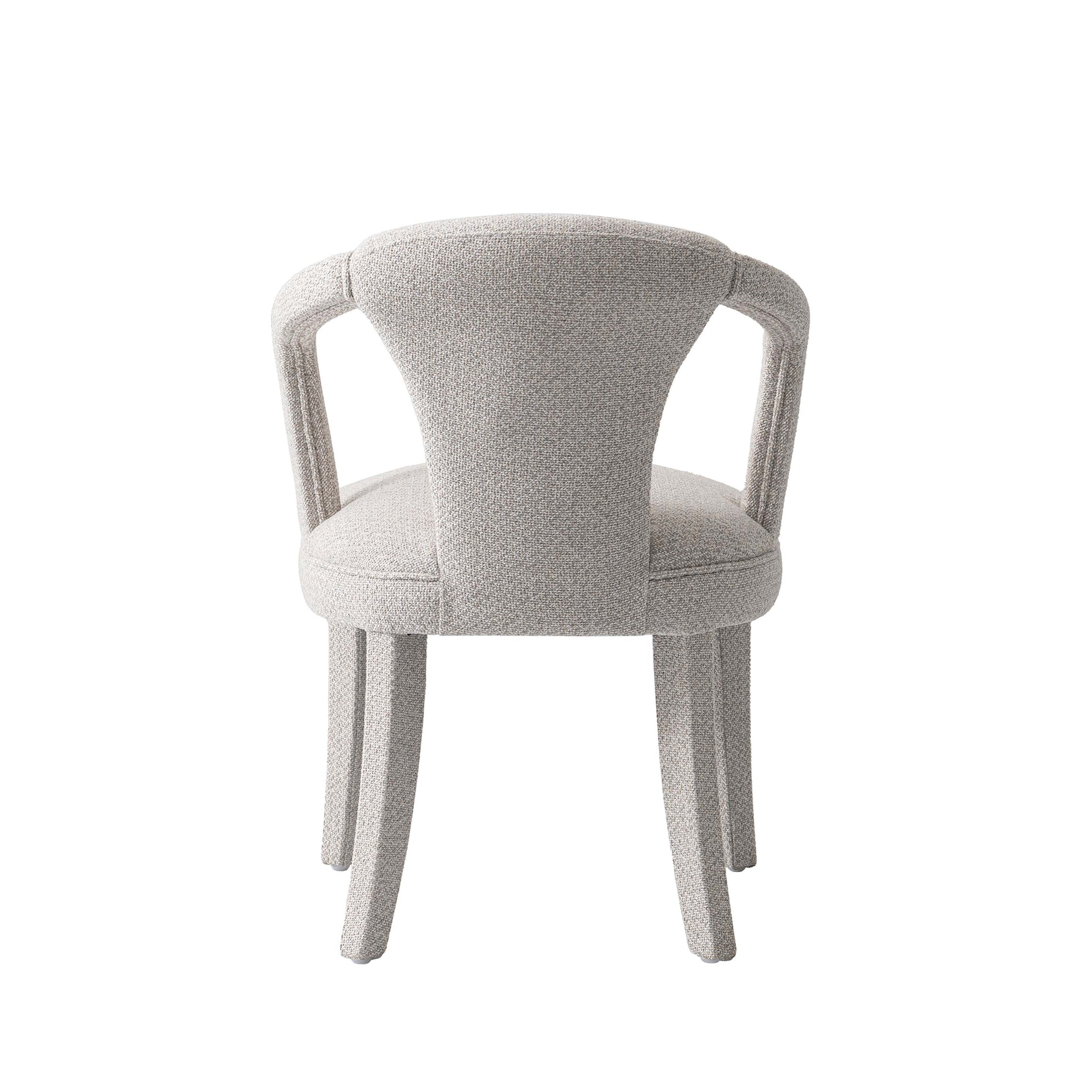 Manhattan Comfort Silver Modern Palmer Tweed Dining Armchair