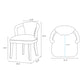 Manhattan Comfort Silver Modern Palmer Tweed Dining Armchair In A Set Of 2