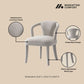 Manhattan Comfort Silver Modern Palmer Tweed Dining Armchair In A Set Of 2
