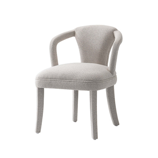 Manhattan Comfort Silver Modern Palmer Tweed Dining Armchair