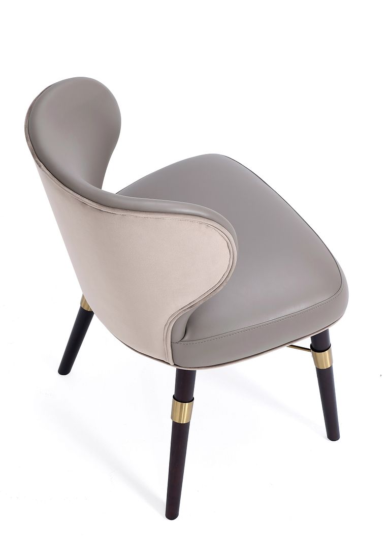 Manhattan Comfort Strine Dark Taupe Upholstered Dining Chair