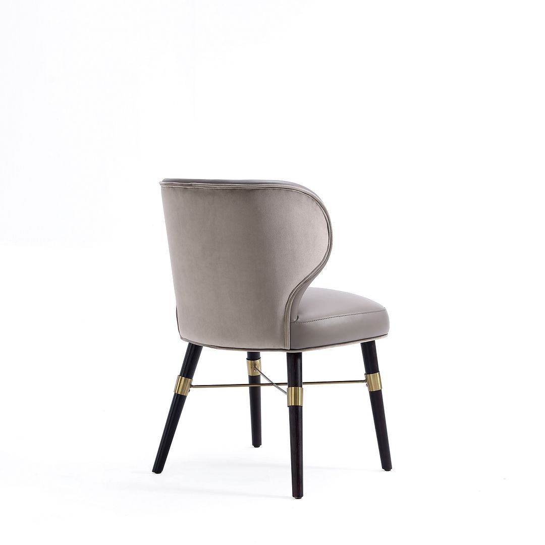 Manhattan Comfort Strine Dark Taupe Upholstered Dining Chair