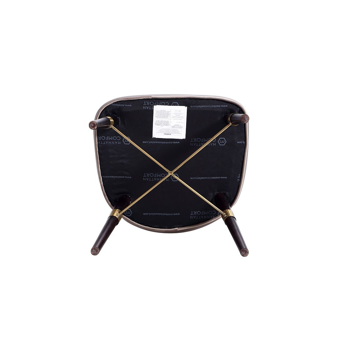 Manhattan Comfort Strine Dark Taupe Upholstered Dining Chair