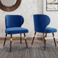 Manhattan Comfort Strine Royal Blue Velvet Dining Chair