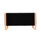 Manhattan Comfort Trillium 57" Black & Gold Velvet 2-Seater Loveseat