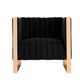 Manhattan Comfort Trillium Black & Gold Velvet Accent Chair