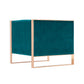 Manhattan Comfort Trillium Teal & Gold Velvet Accent Chair