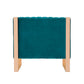Manhattan Comfort Trillium Teal & Gold Velvet Accent Chair