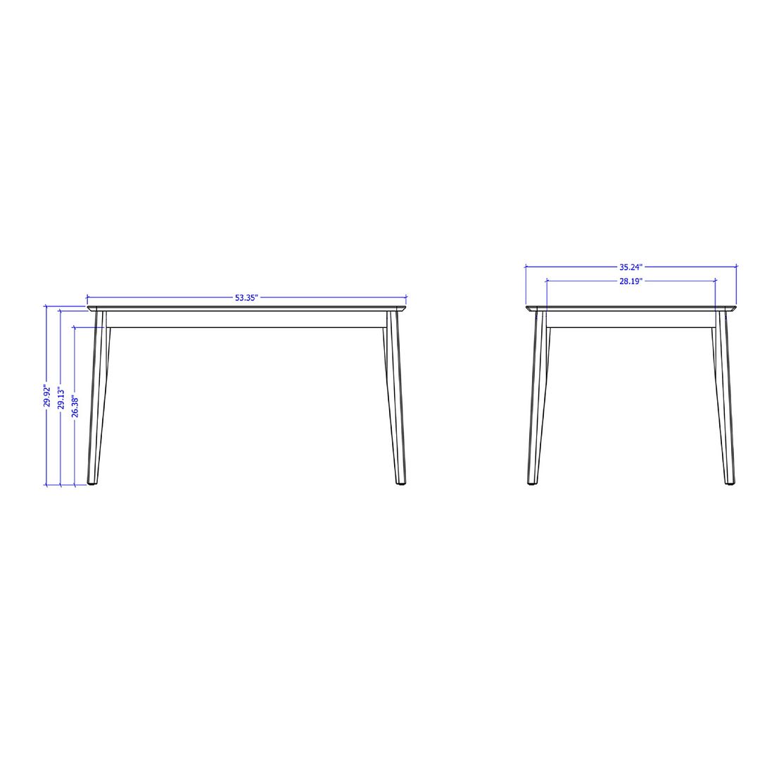 Manhattan Comfort Tudor 53" Dining Table In Black